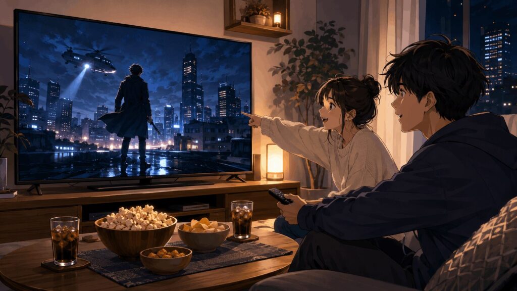 名探偵コナンの映画前に見るべき回を自宅で予習する視聴イメージ