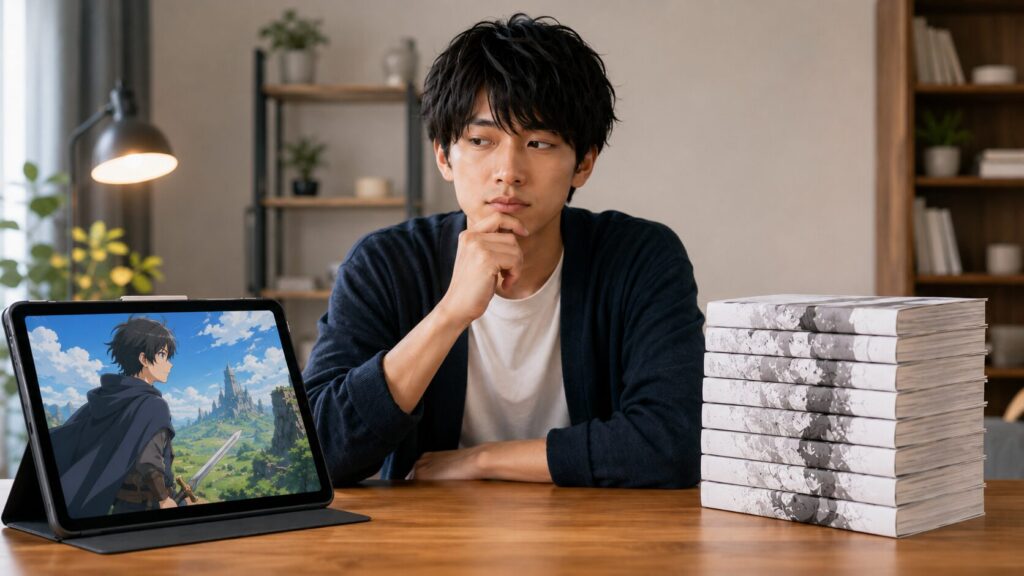 ワンピースをアニメで見るか漫画で読むか比較して考える日本人男性