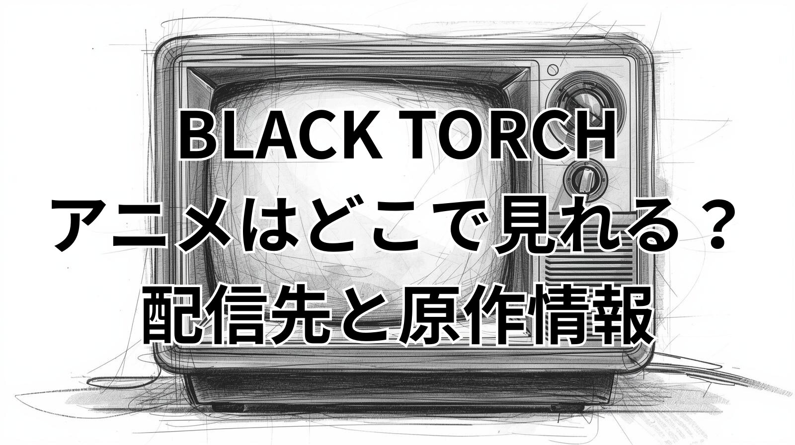BLACK TORCHアニメはどこで見れる？配信先と原作情報