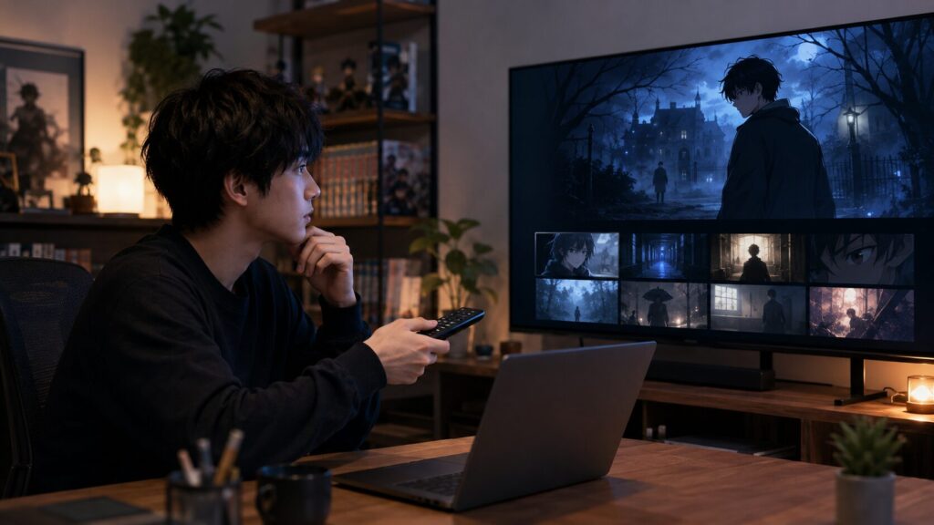 動画配信サービスで灰原哀の登場回を選ぶ日本人男性