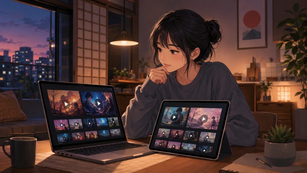 ヤニねこアニメを配信サービスで比較する日本人女性
