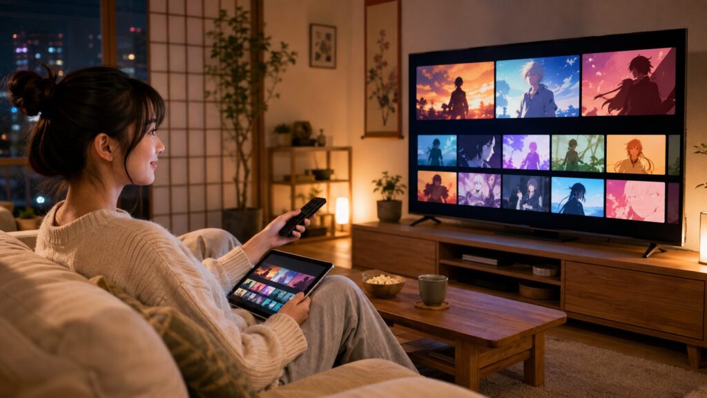 僕の心のヤバイやつを見られる配信サービスを自宅で探す日本人女性