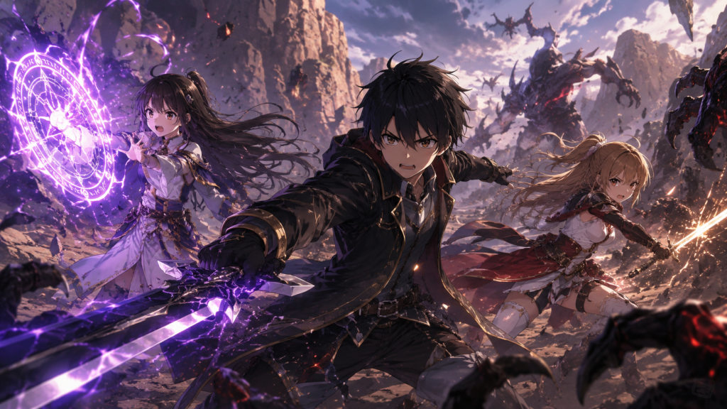 モブせかの戦闘シーンをイメージした剣と魔法のファンタジーバトル