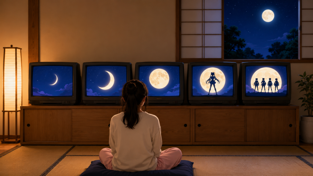 セーラームーン旧作アニメ5シリーズを放送順に見るイメージ