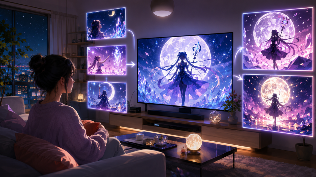 セーラームーンCrystalからEternalとCosmosまでの見る順番イメージ
