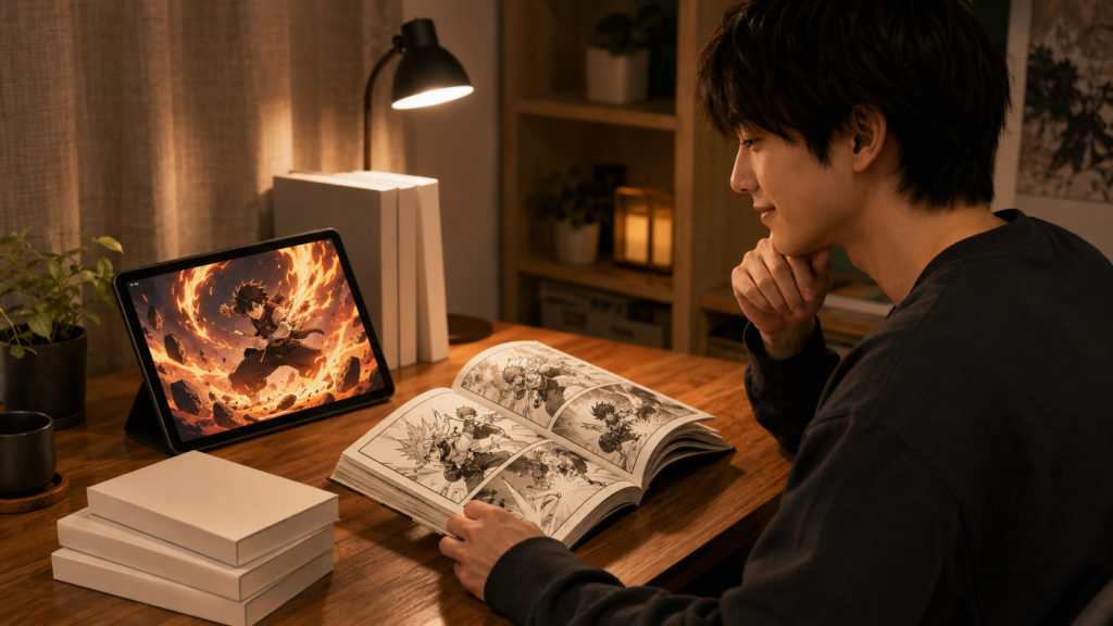 炎炎ノ消防隊のアニメと原作漫画を見比べて楽しむイメージ
