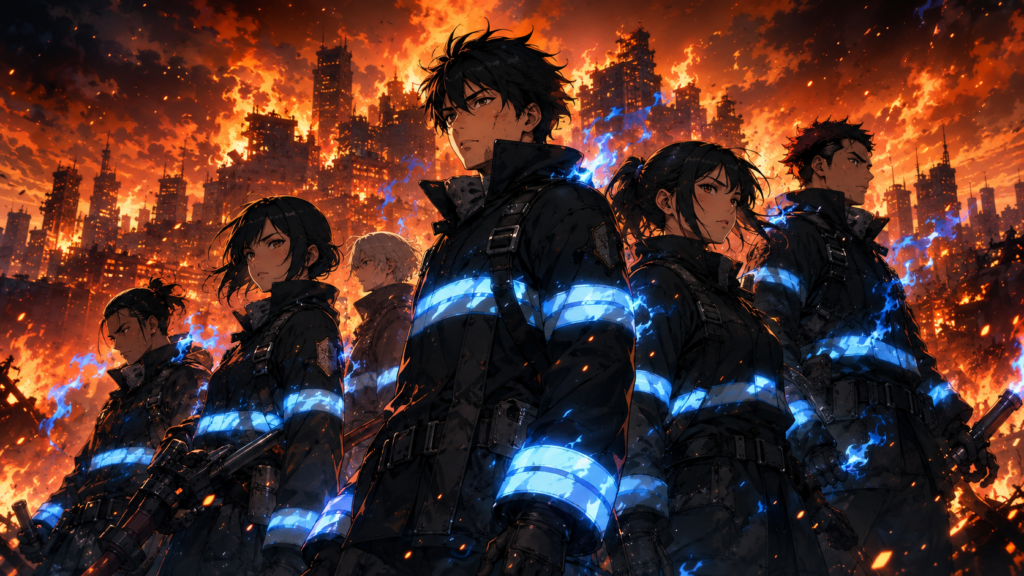 炎炎ノ消防隊アニメ3期の最終章と総力戦をイメージした消防隊員